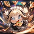 🍕おピッツァが美味いので時空を超えちゃう系メイドちゃん🍕 2枚目