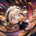 🍕おピッツァが美味いので時空を超えちゃう系メイドちゃん🍕 5枚目