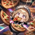 🍕おピッツァが美味いので時空を超えちゃう系メイドちゃん🍕 6枚目