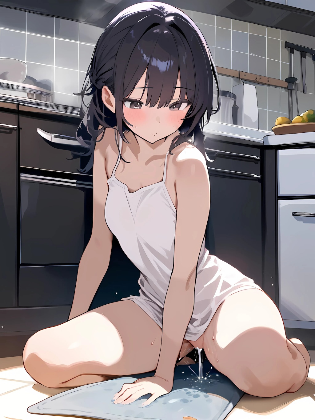 キッチン放尿