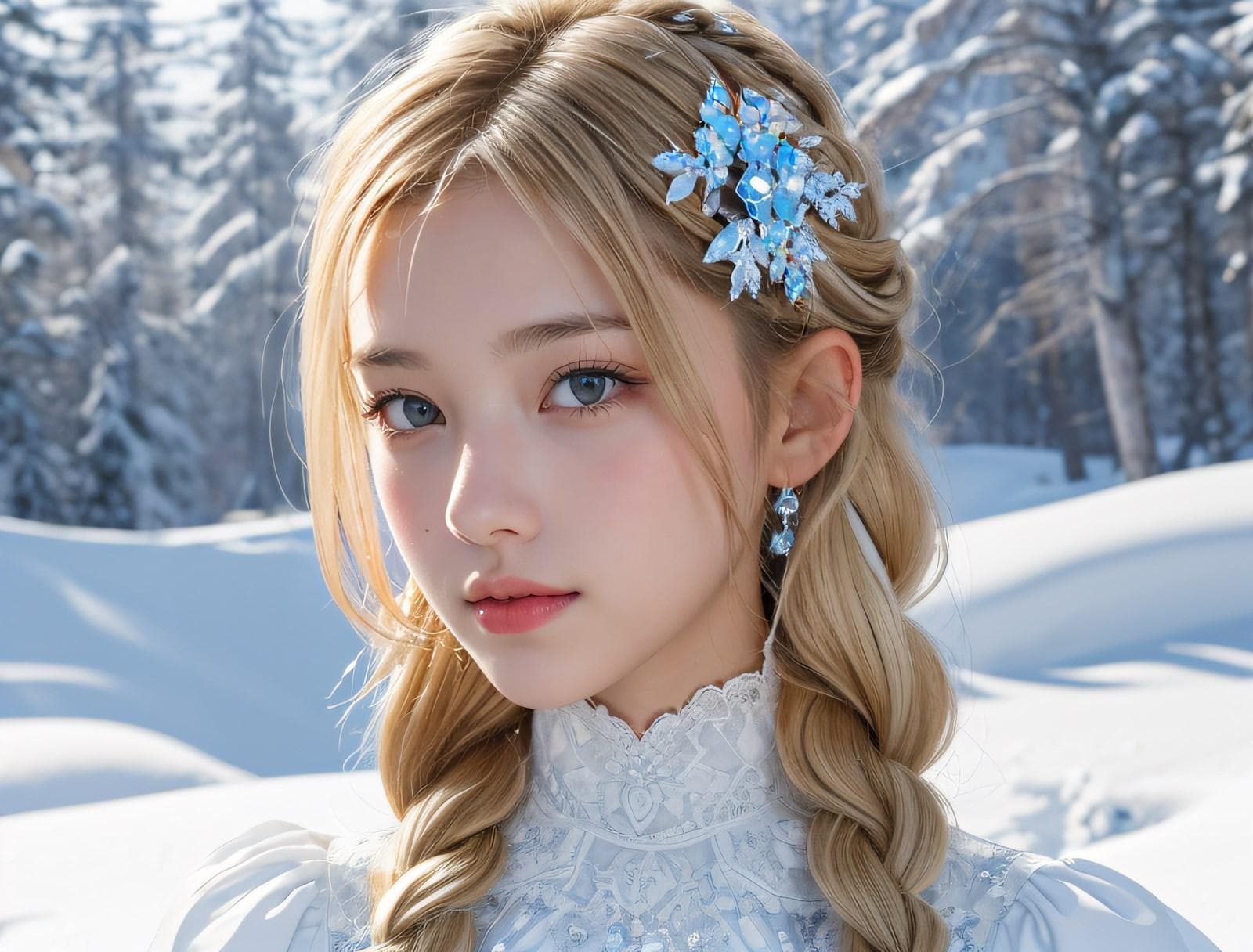 雪山の少女Vlo21(いいね達成感謝)