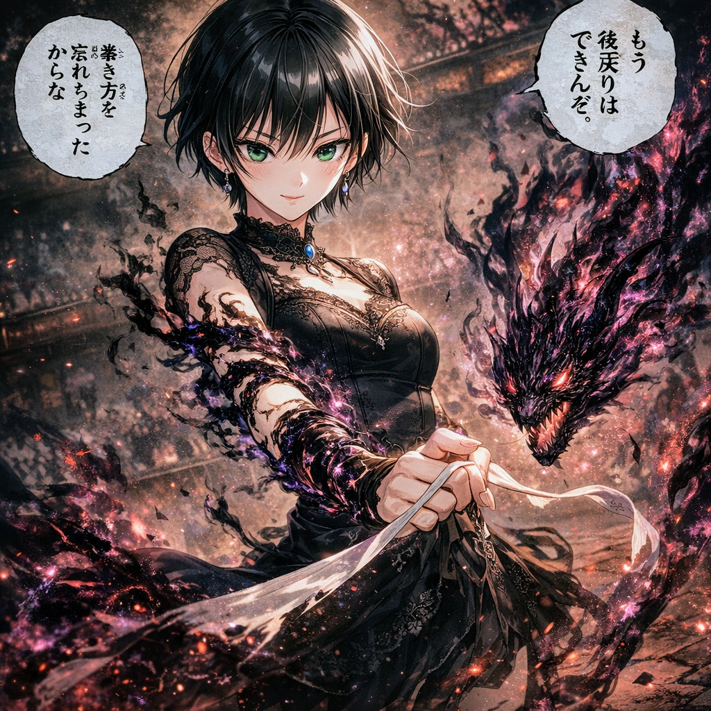 邪王炎殺黒龍波を放つ藍音ちゃん