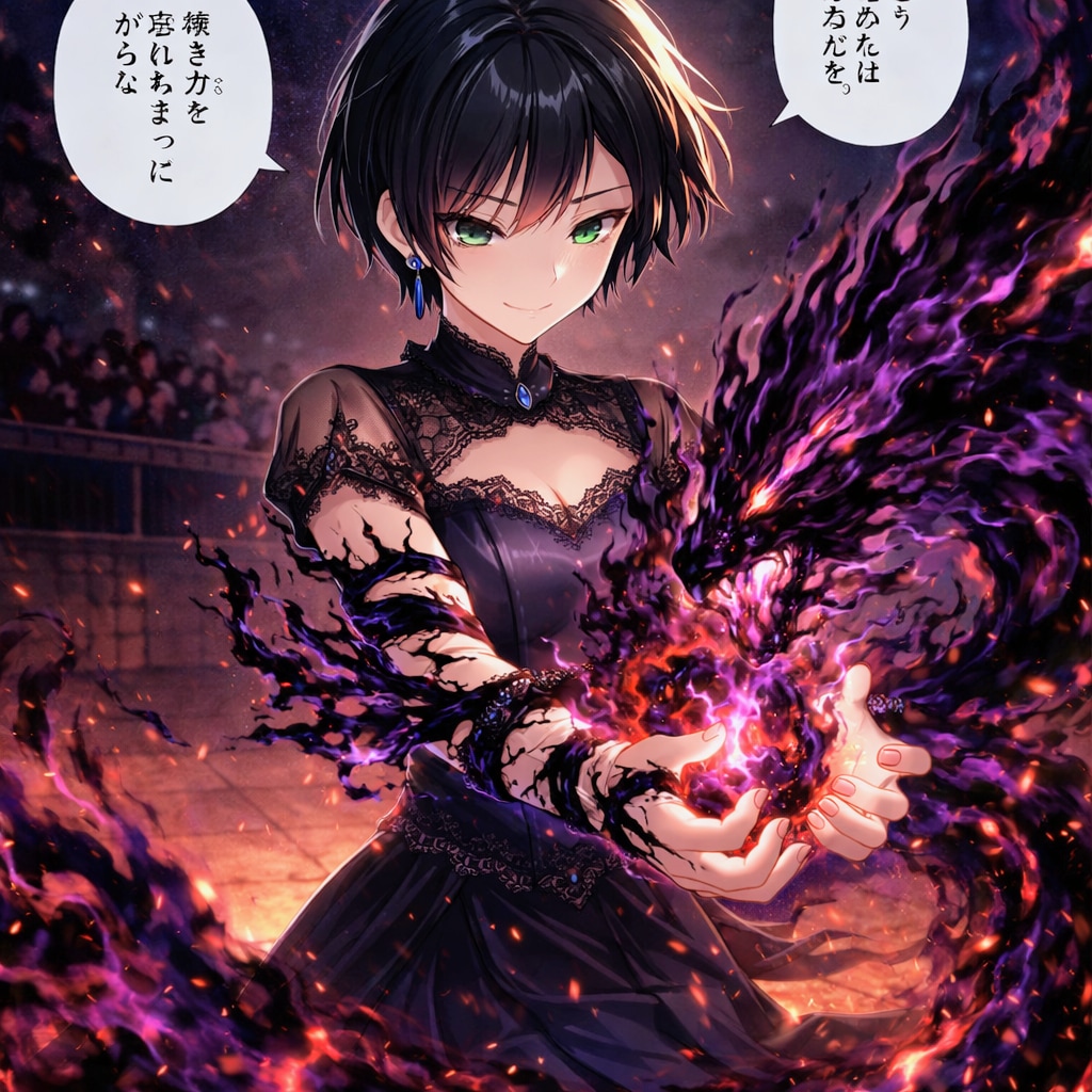 邪王炎殺黒龍波を放つ藍音ちゃん