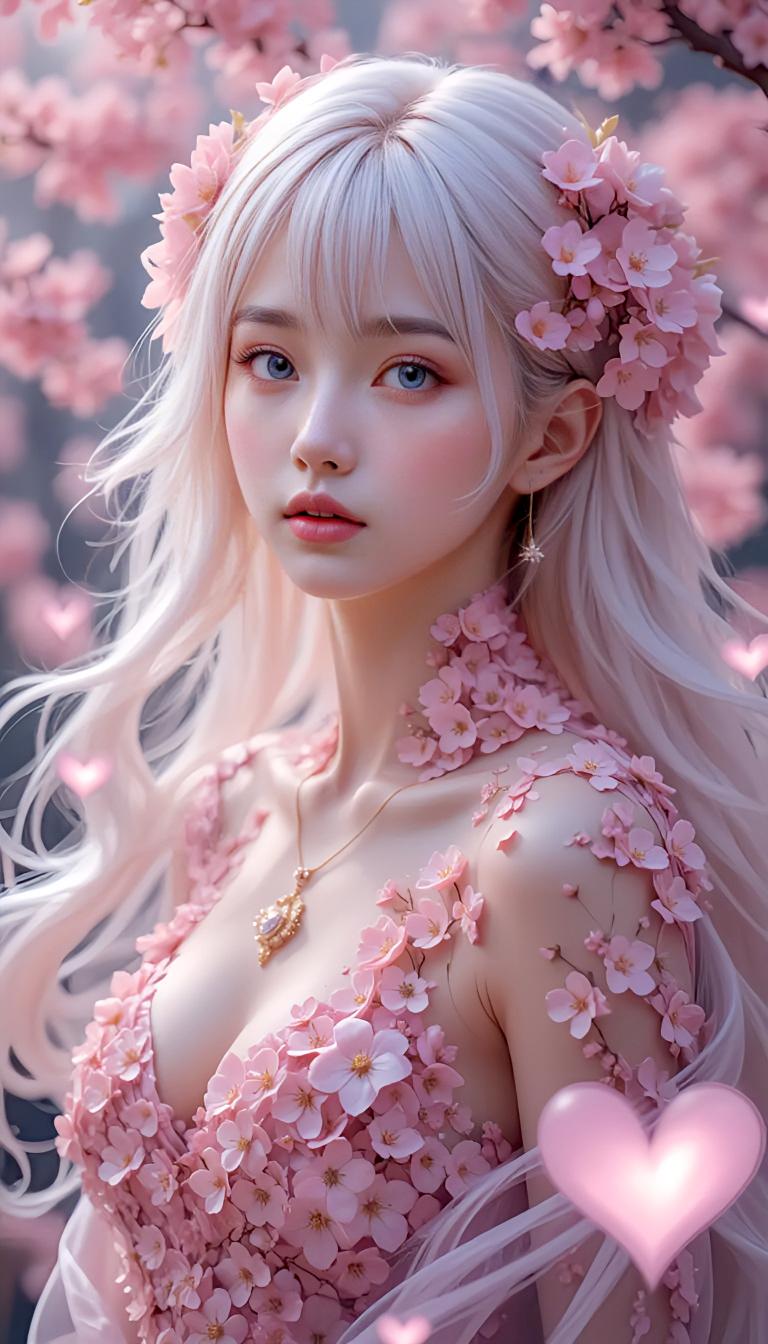 桜のドレスの君