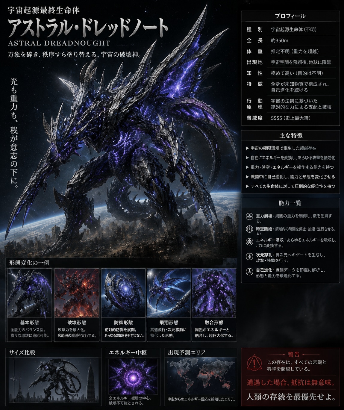 大怪獣「アストラル・ドレッドノート」
