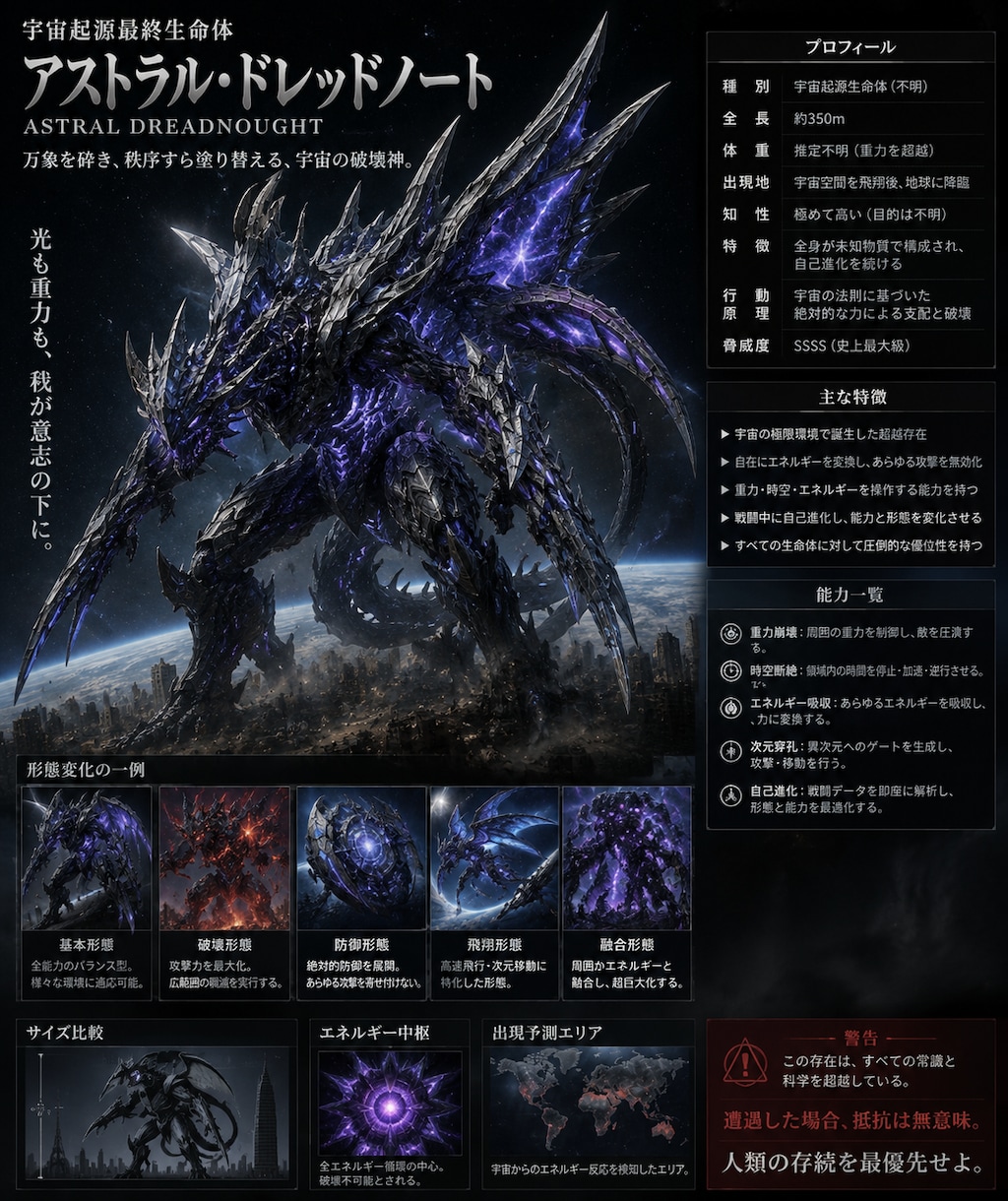 大怪獣「アストラル・ドレッドノート」