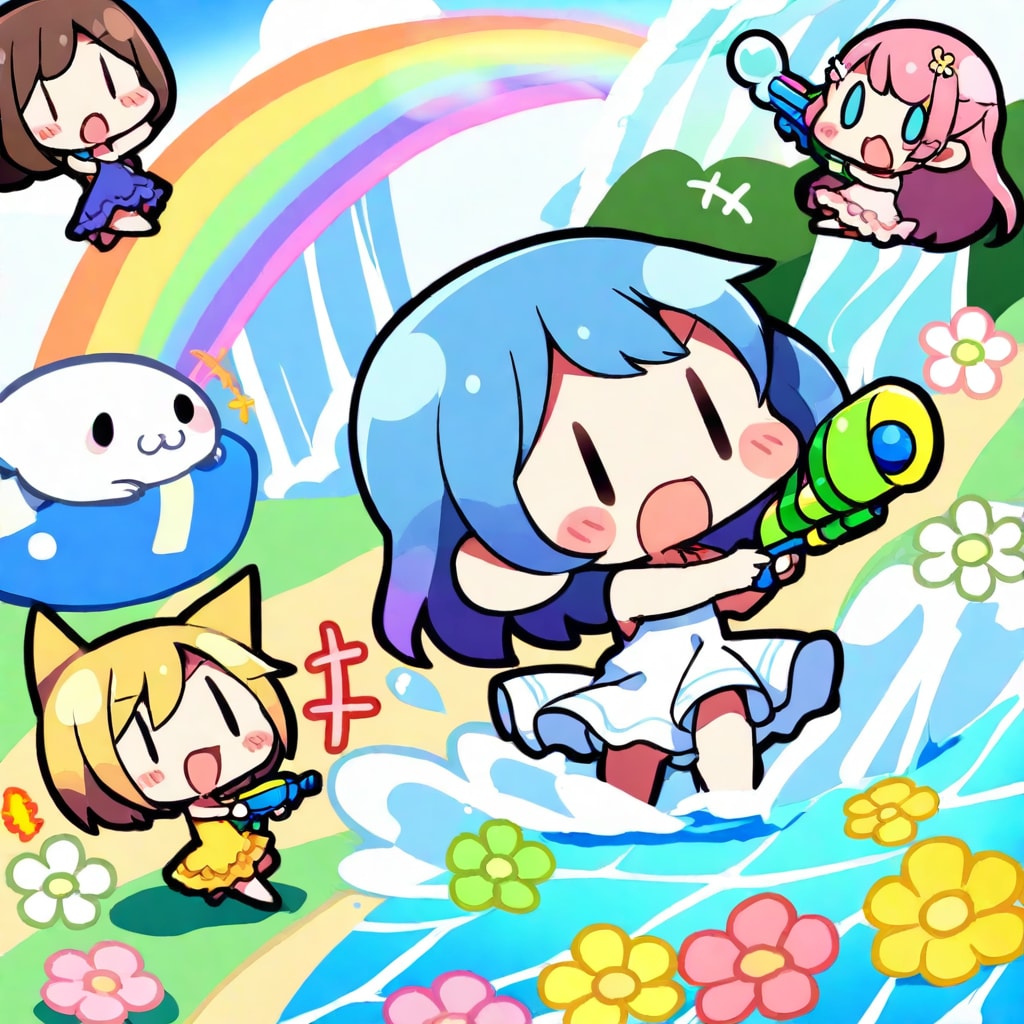 仲良しちゃんの水遊び