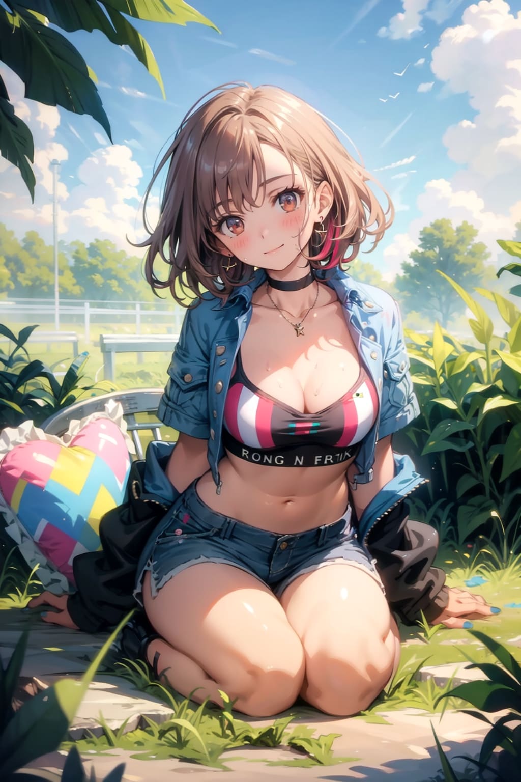 ここでお昼にしましょ