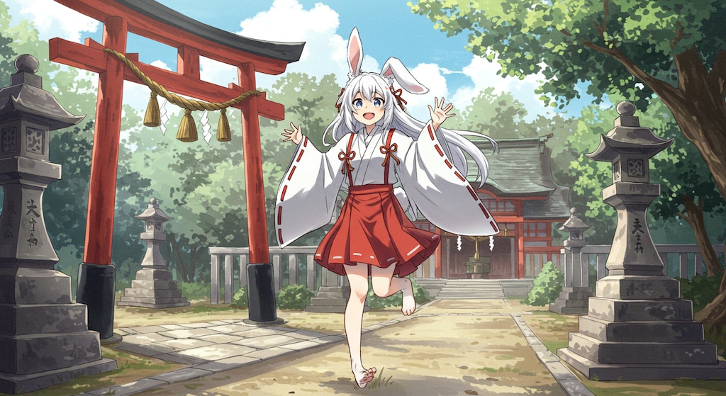 巫女バニーの1日 (巫女18)