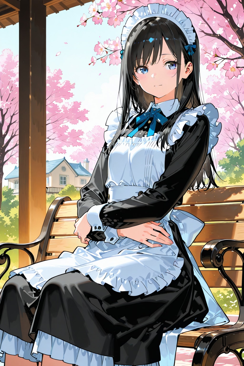 休憩中のメイドさん①