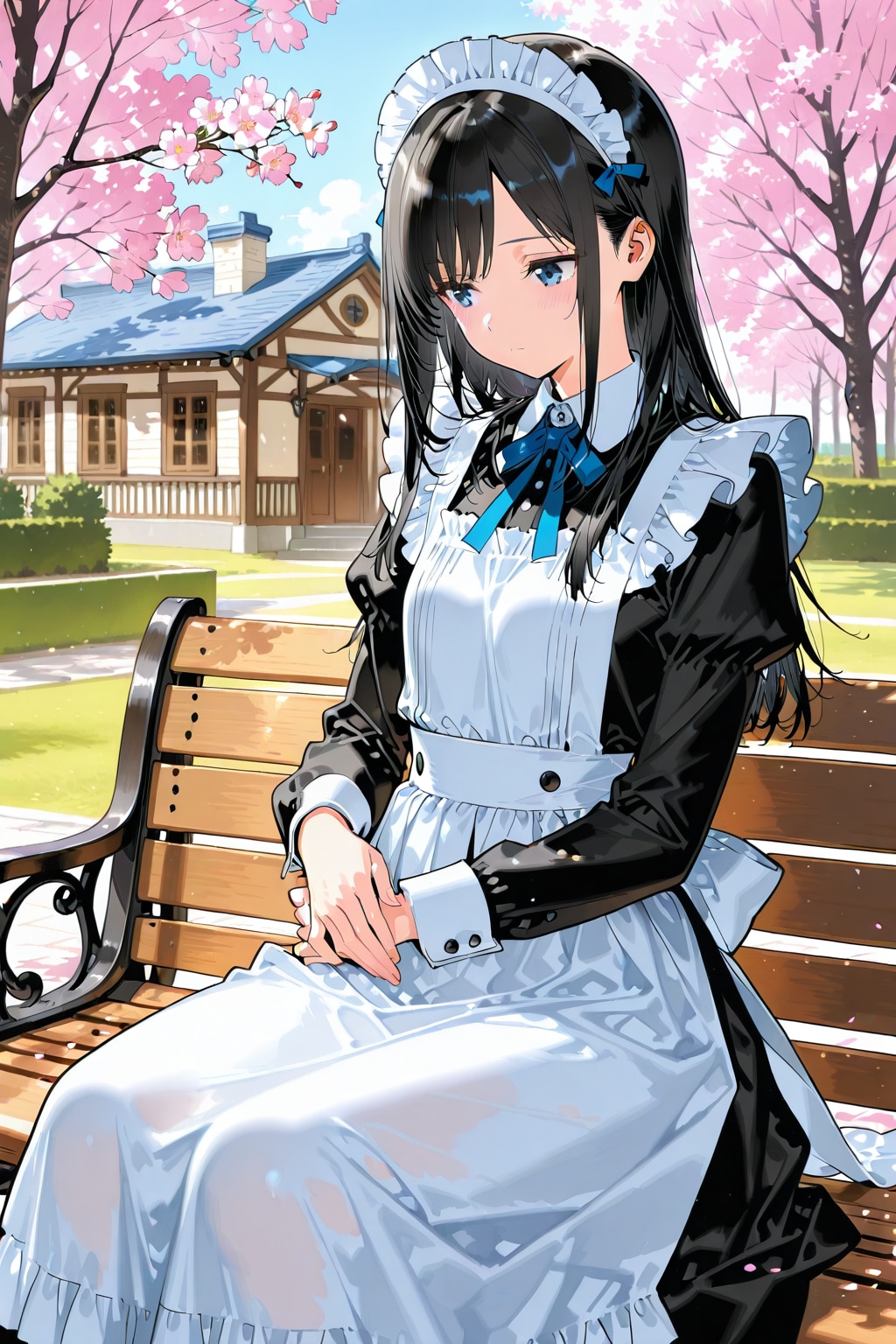 休憩中のメイドさん①