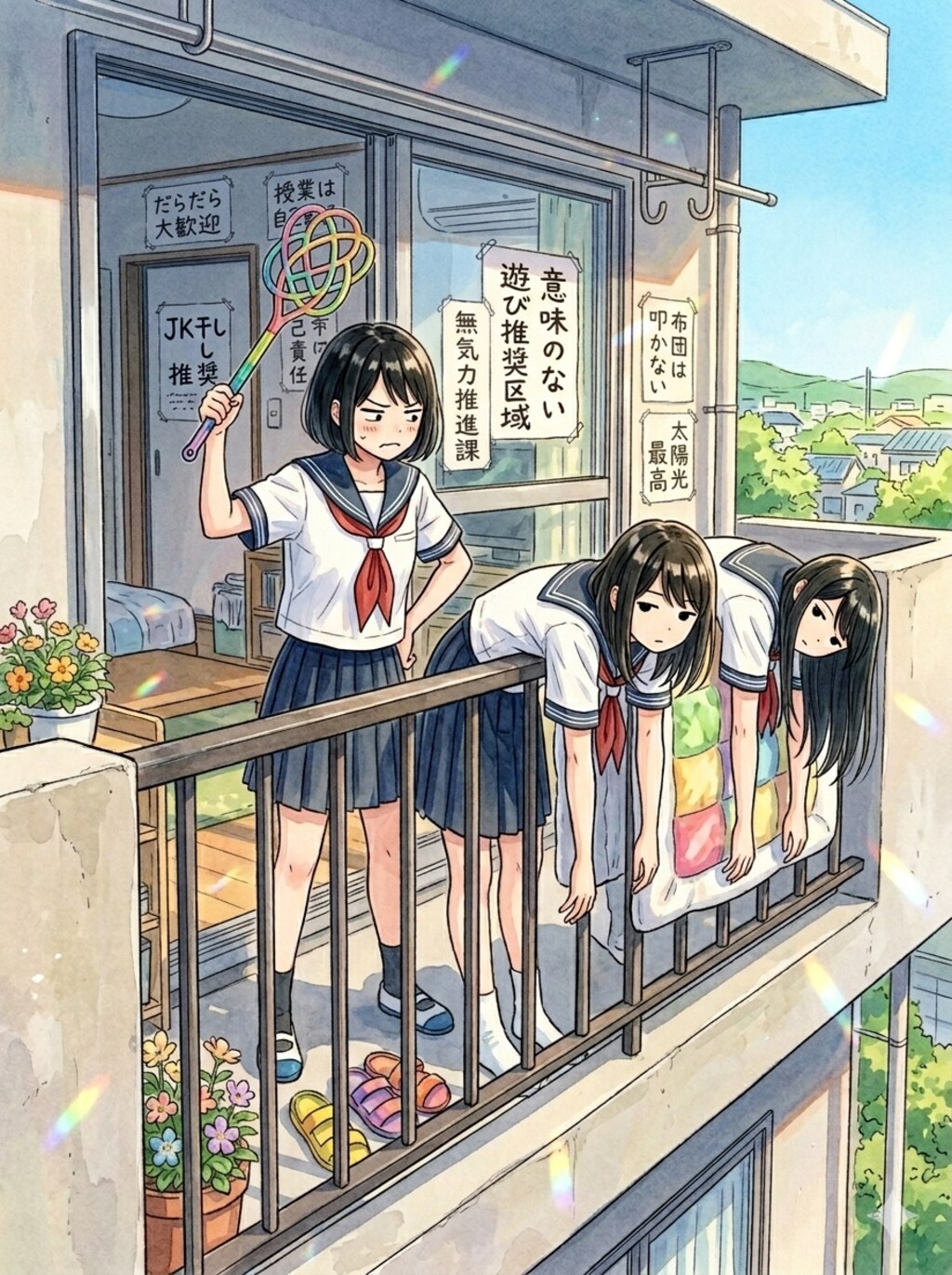干されちゃった