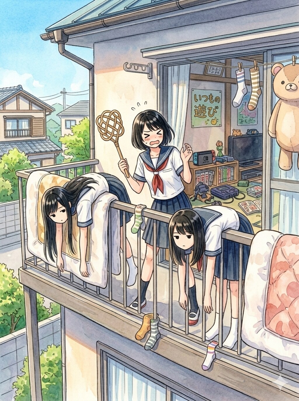 干されちゃった