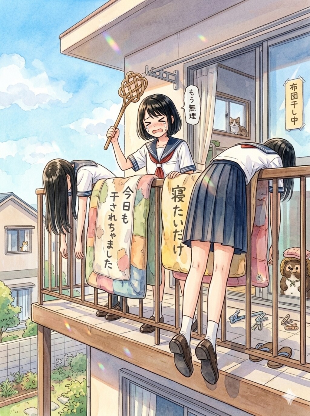 干されちゃった