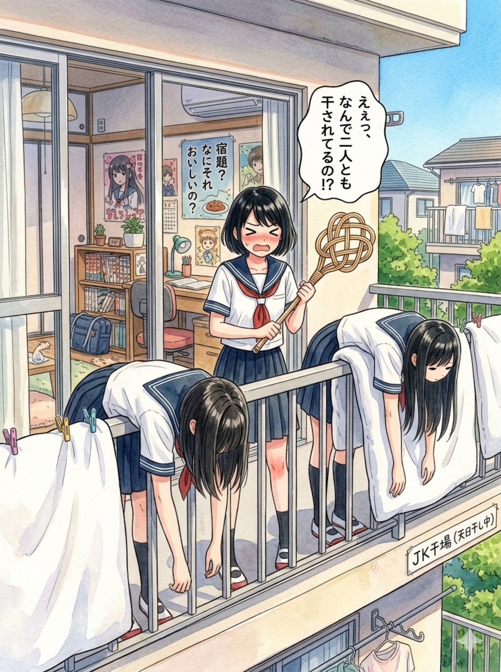 干されちゃった