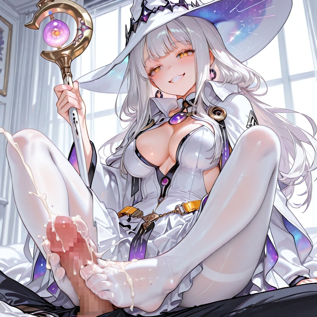 Sな魔女様の足こき