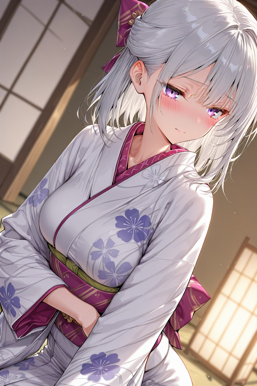 (1219)銀髪ちゃん着物