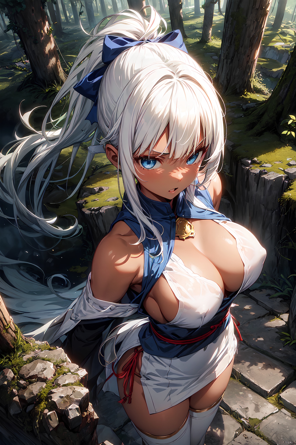 銀髪系シノビ少女