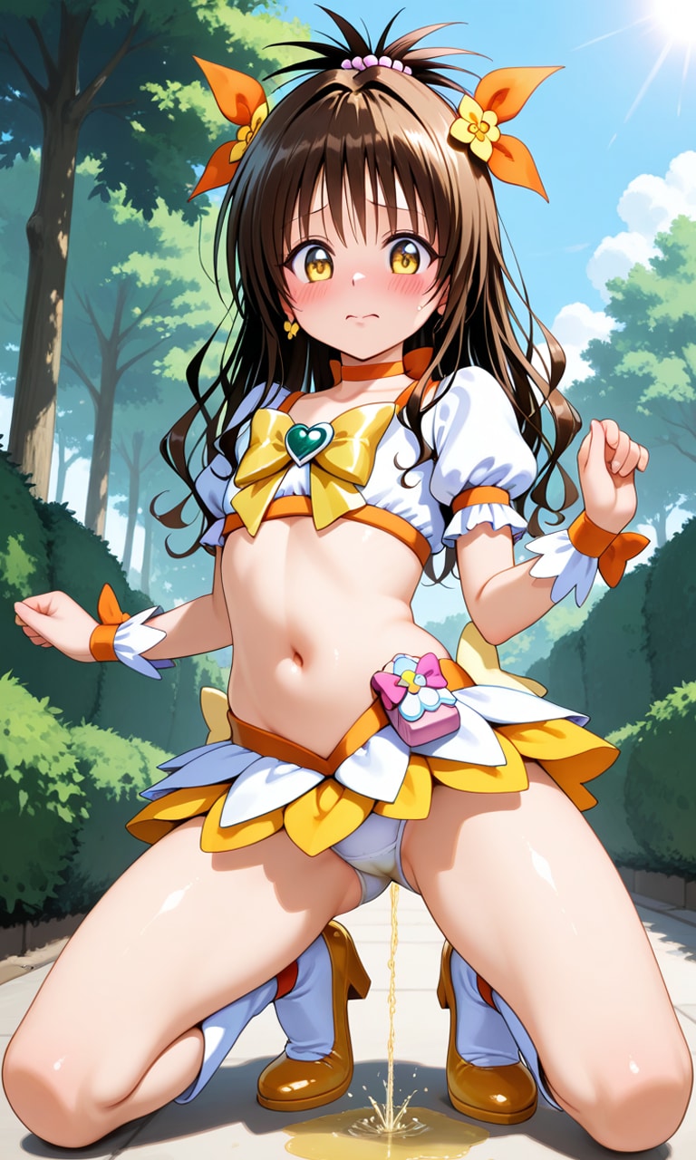 おしっこお漏らしチャレンジ【結〇美柑】(変身ヒロイン)