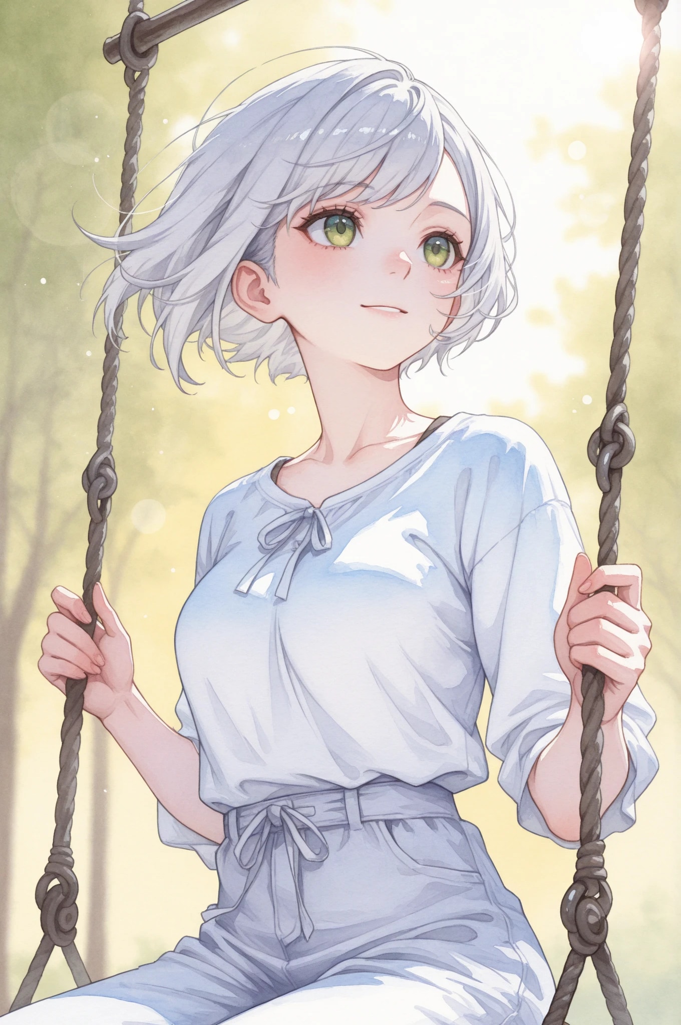 ブランコに揺られて | の人気AIイラスト・グラビア