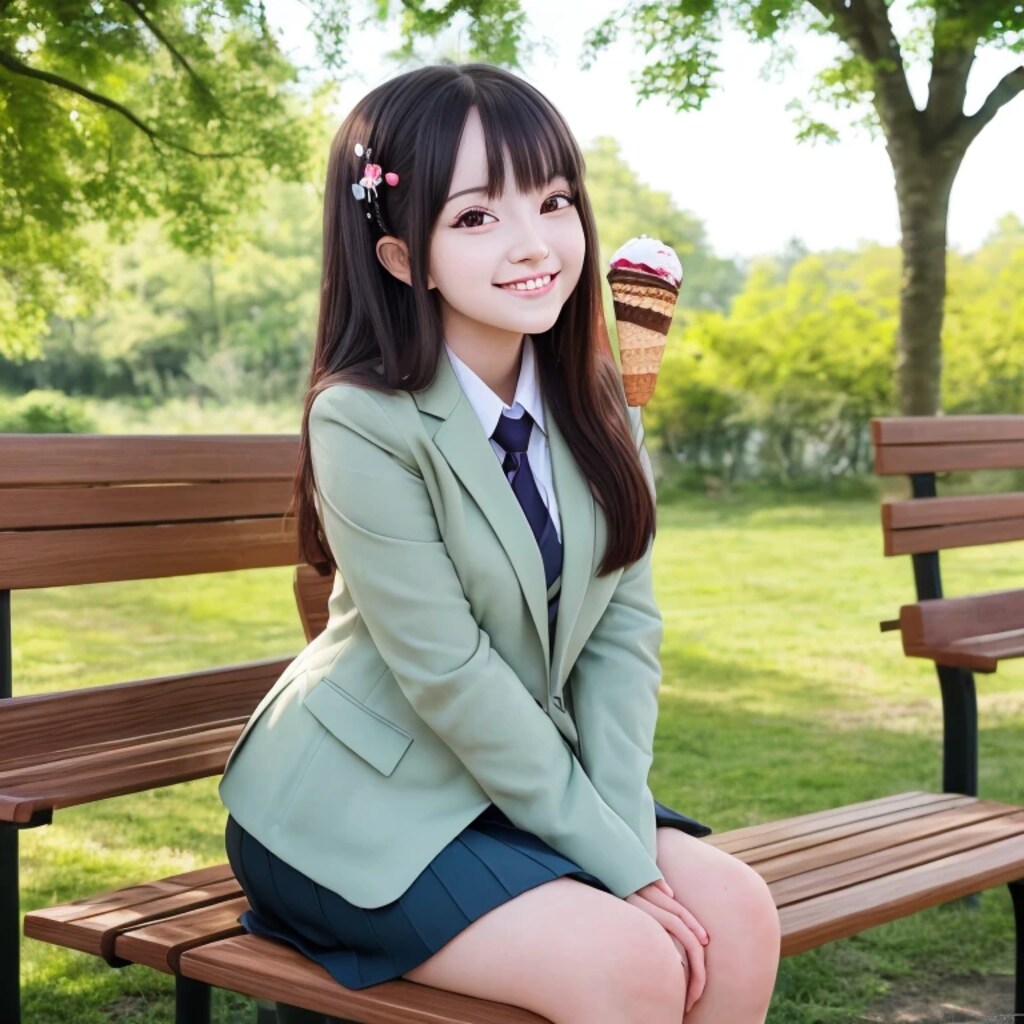 黒髪ロングでブレザーの美女８０