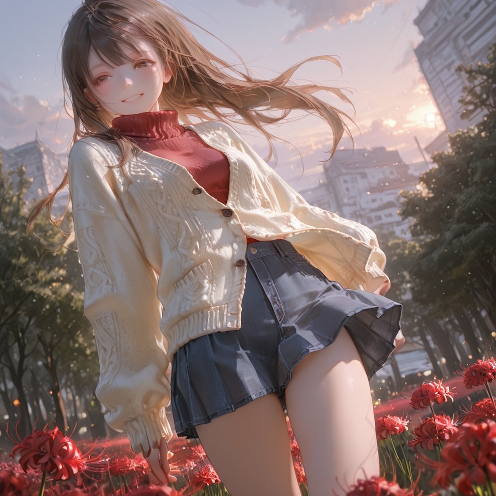 Red spider lily flower Girl 10/12