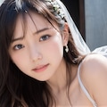 紫陽花とウェディングドレス 2 6枚目