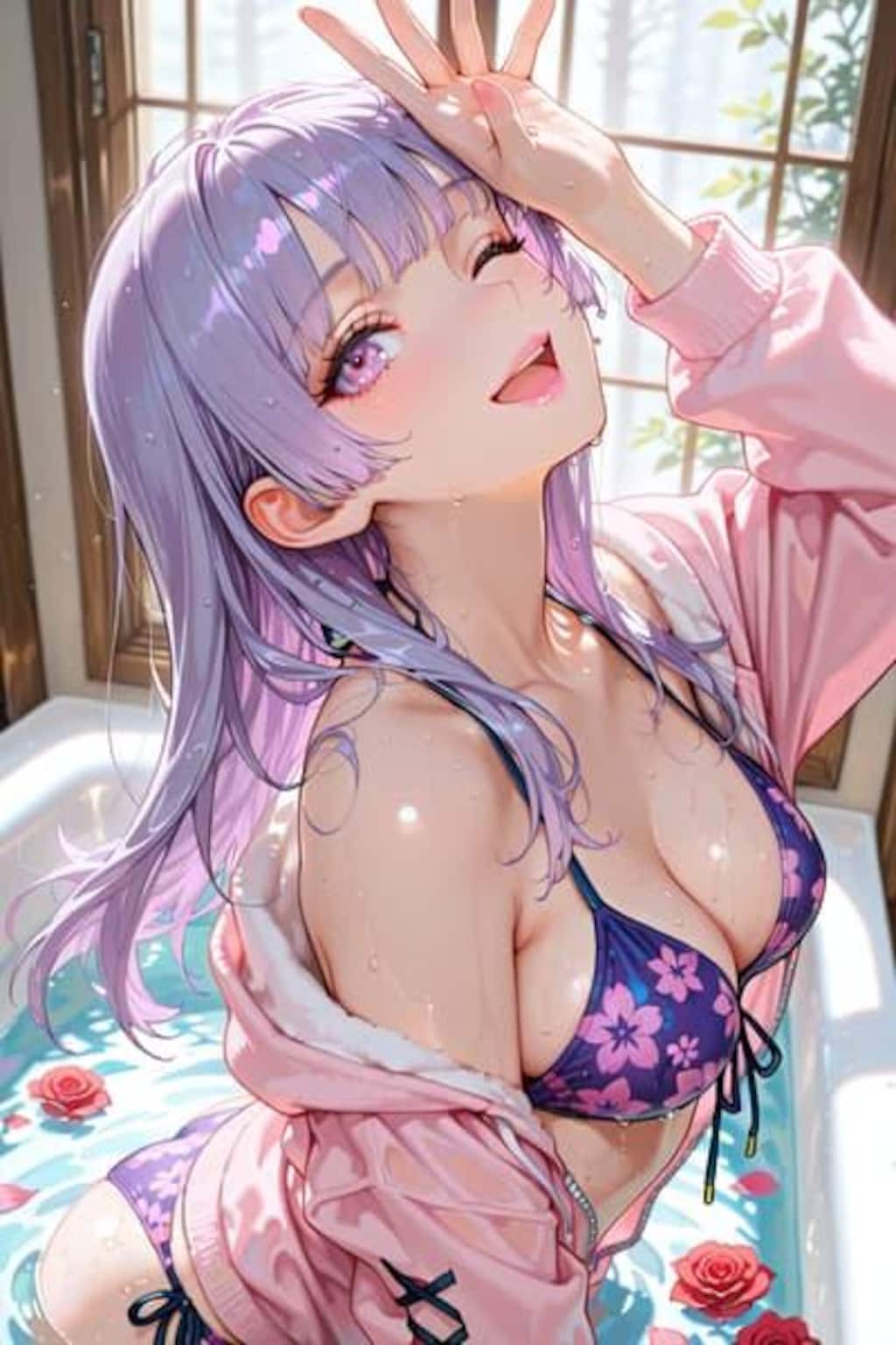 えへ❤️………う〜ん❤️玲子さんから教わったポーズこれで合ってますでしょうか❤️