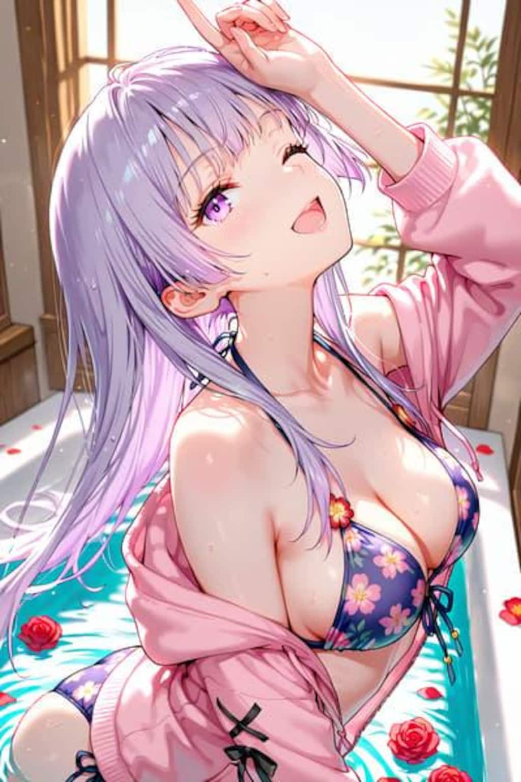 えへ❤️………う〜ん❤️玲子さんから教わったポーズこれで合ってますでしょうか❤️