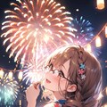 花火大会と委員長ちゃん 2枚目