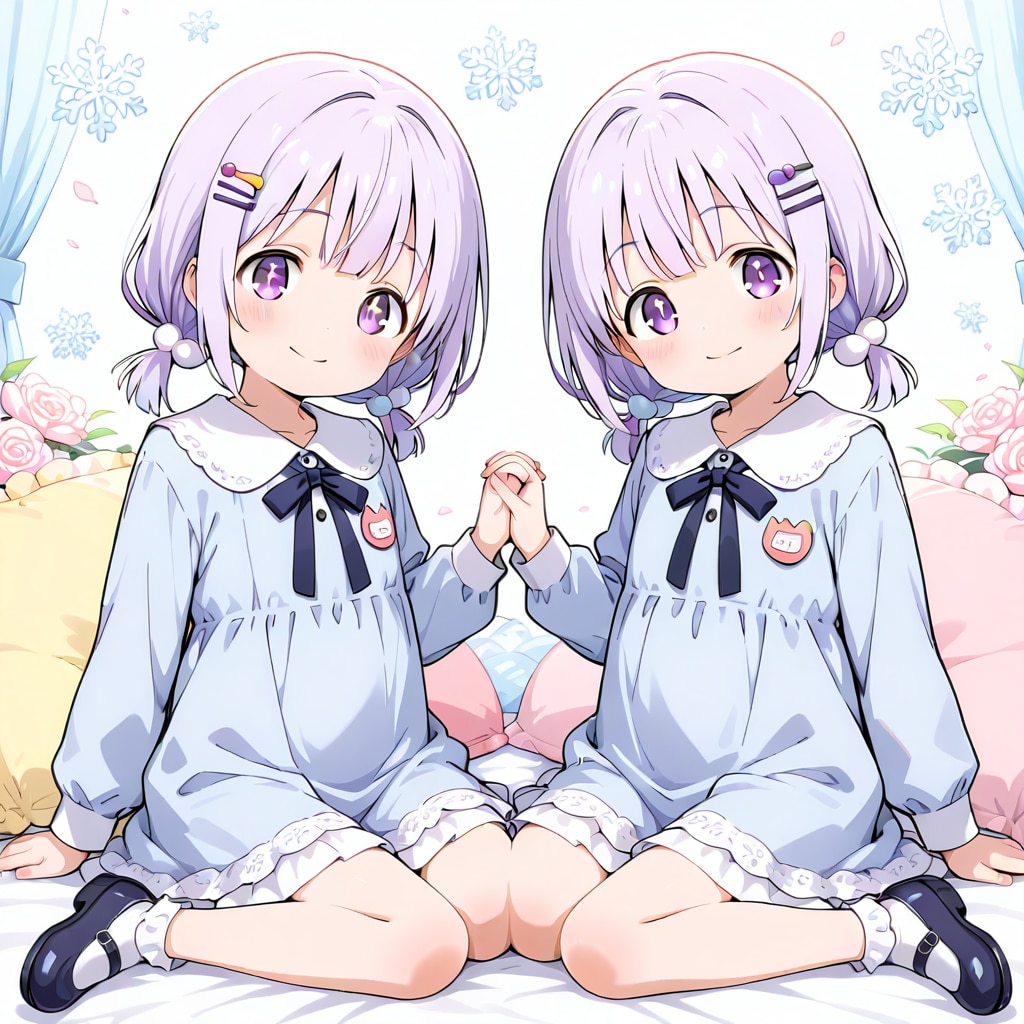 双子になった٩(*´︶`*)۶💜 | の人気AIイラスト・グラビア