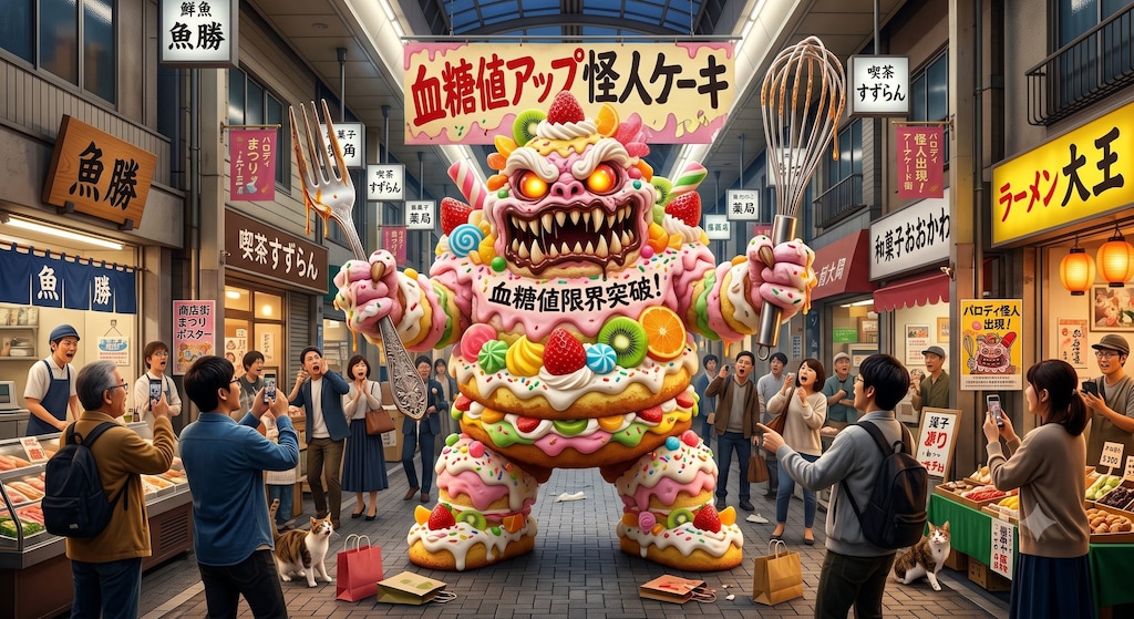 血糖値アップ怪人ケーキ😏