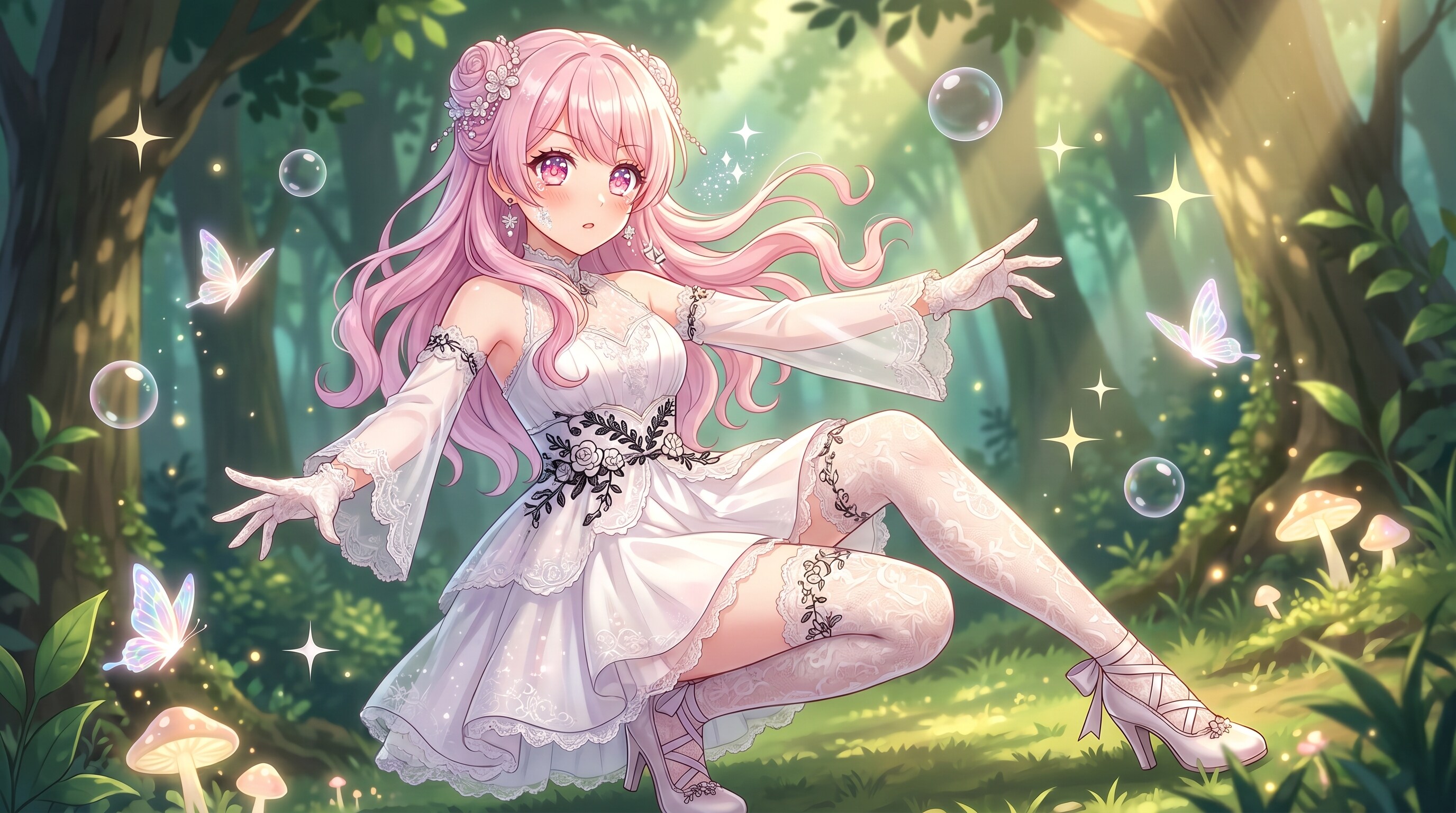 蝶舞う幻想の森