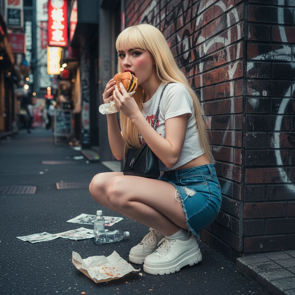 路地裏で