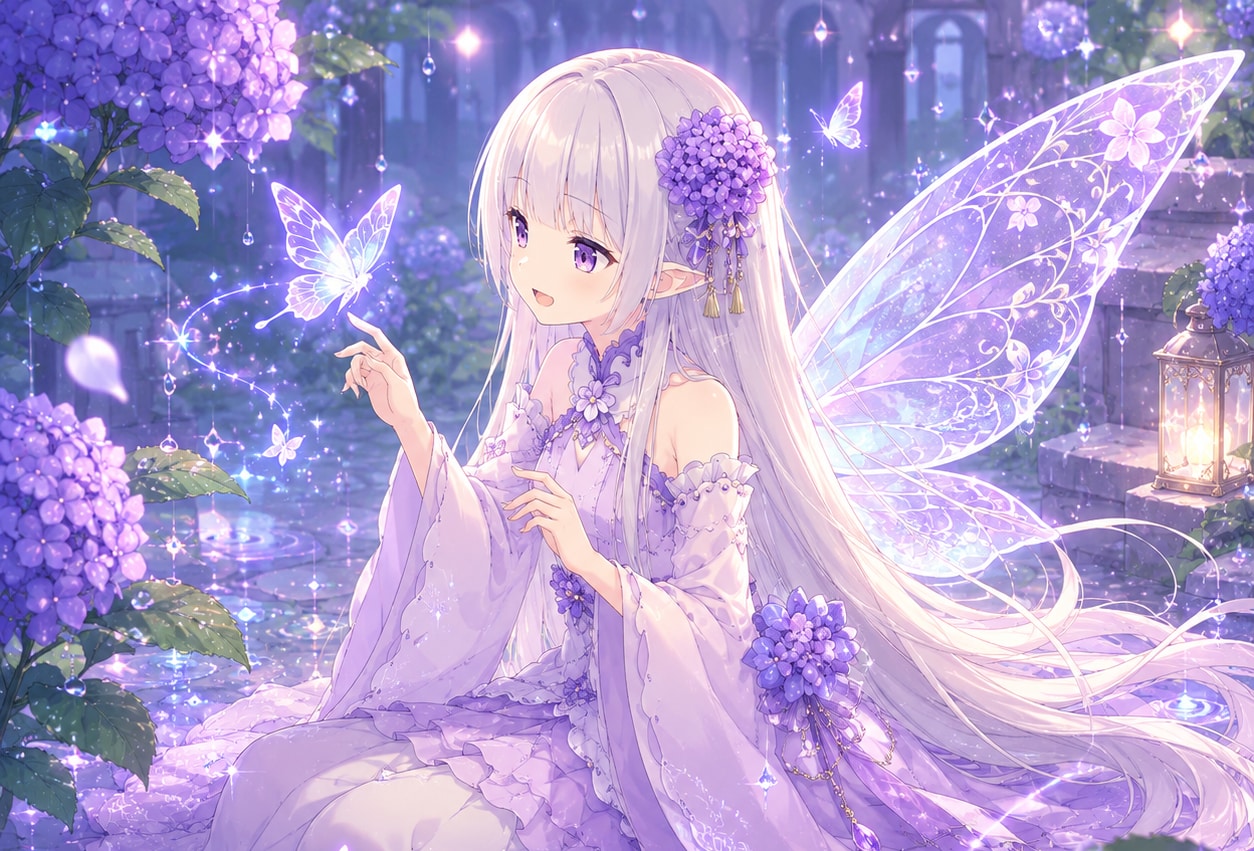 紫陽花の妖精さん