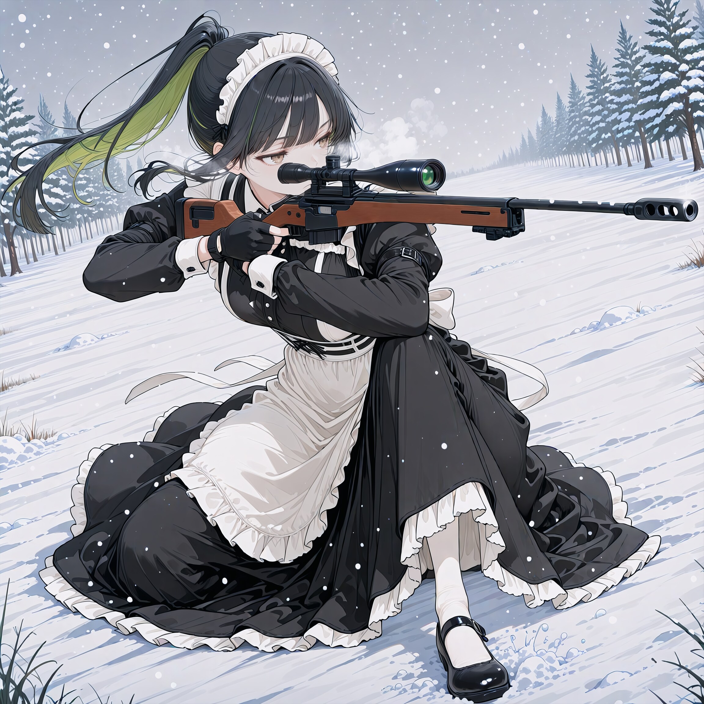 護衛メイドスナイパー | の人気AIイラスト・グラビア