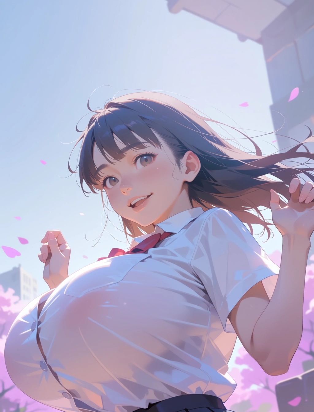 昼の爆乳