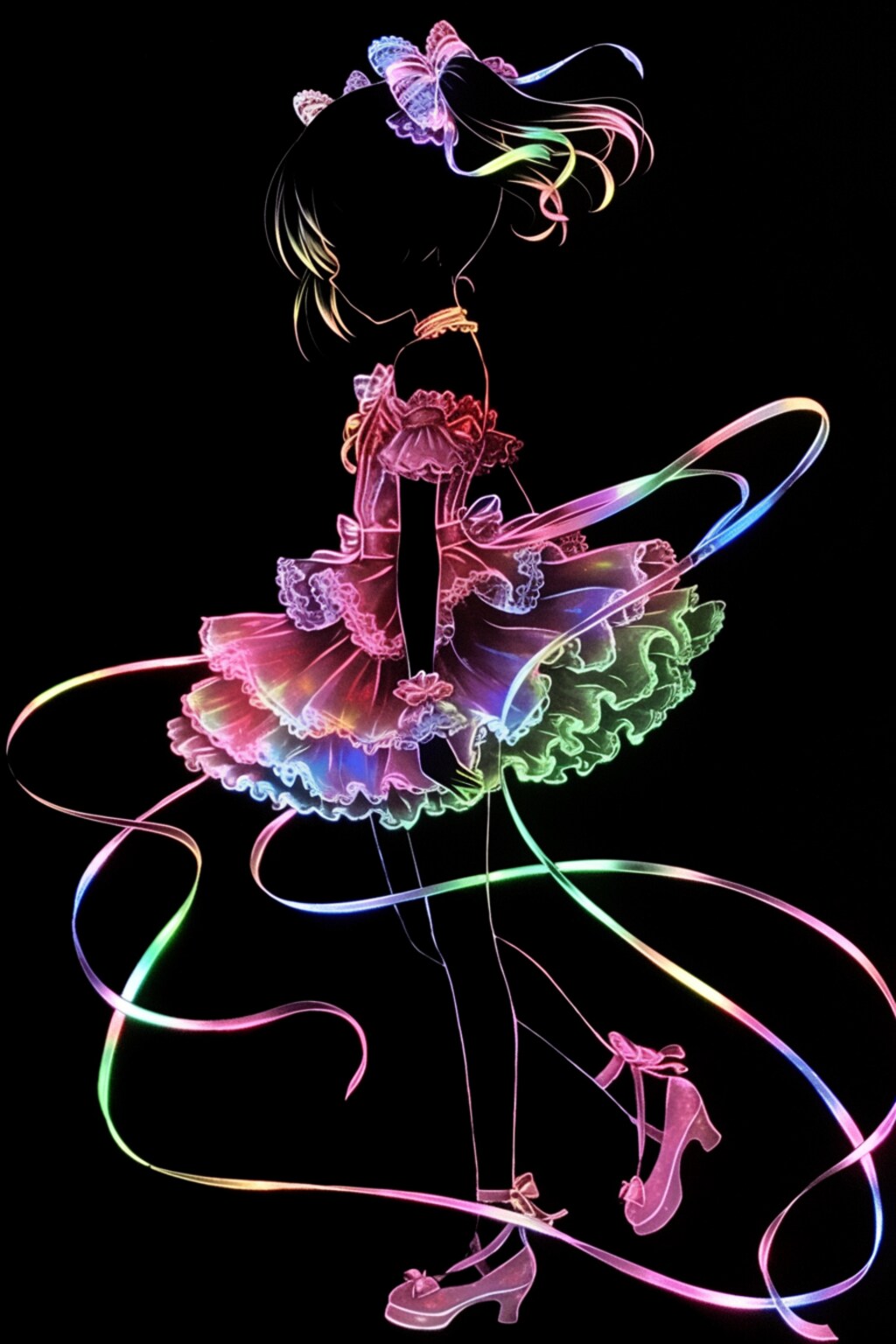 スクラッチアート風にこちゃん