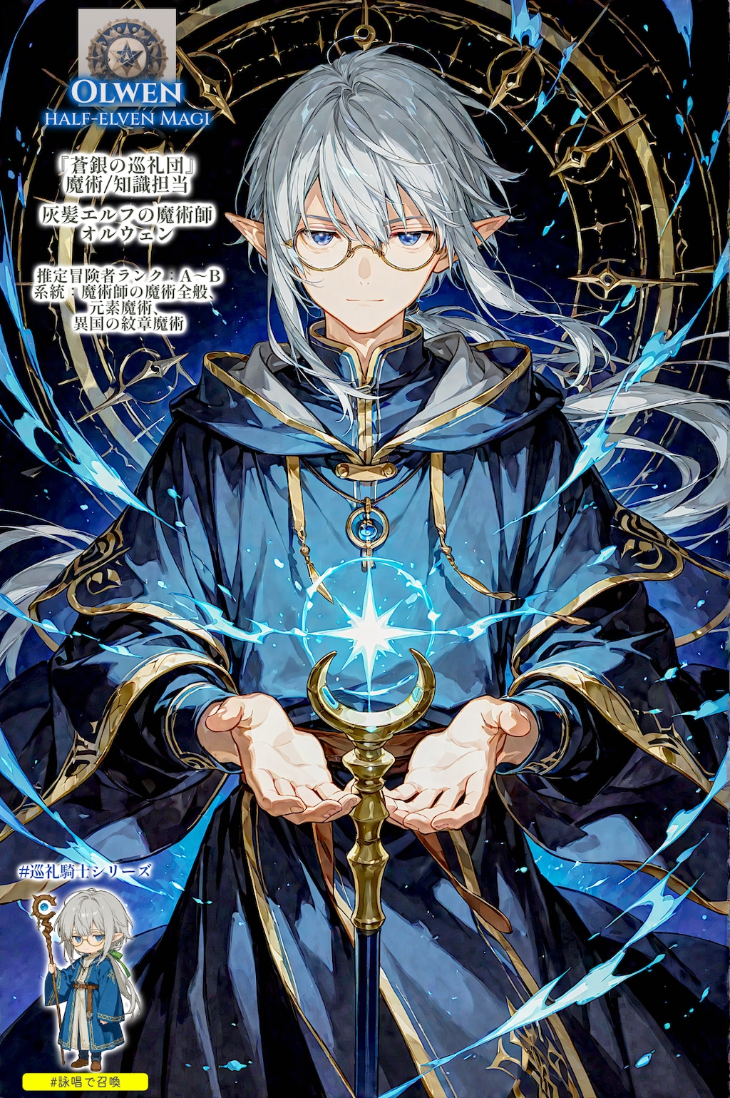 魔術師オルウェンの詠唱で召喚 (2,3枚目)