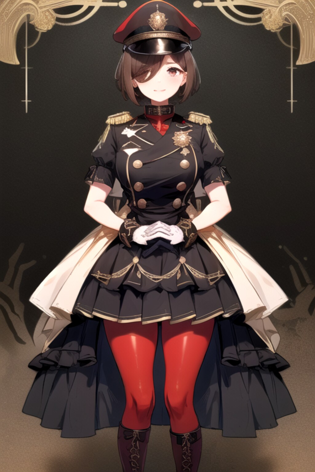 ファンタジー軍服姿の女の子