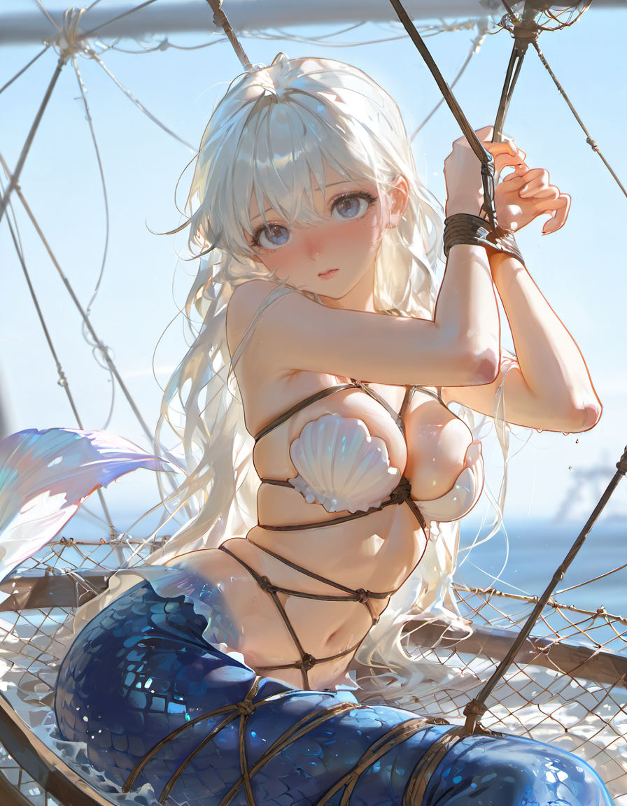 捕まった人魚