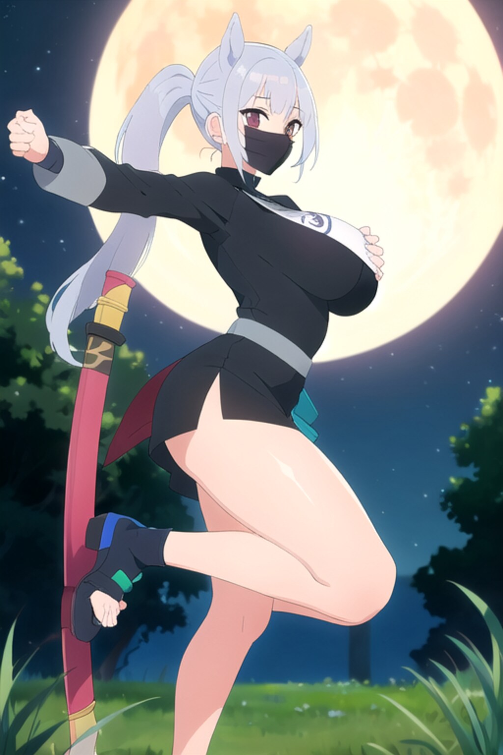 馬耳忍者のバストは豊満であった