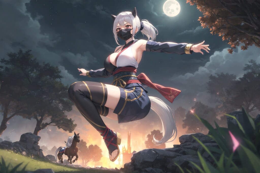 馬耳忍者のバストは豊満であった