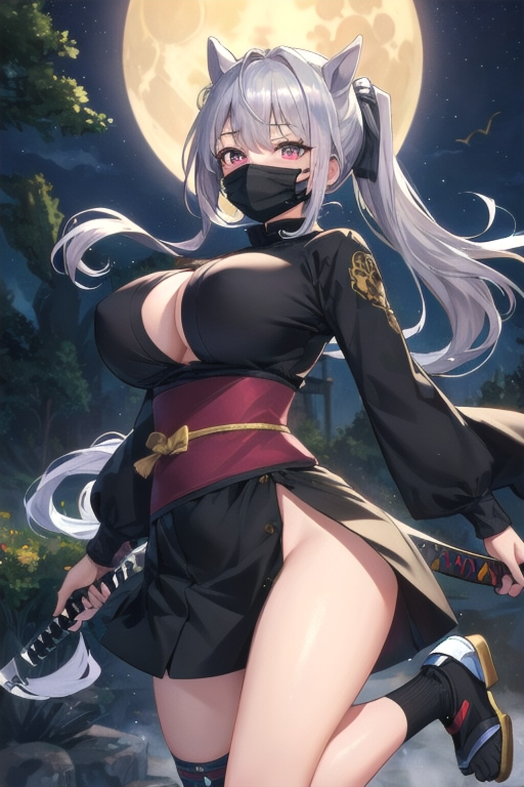 馬耳忍者のバストは豊満であった