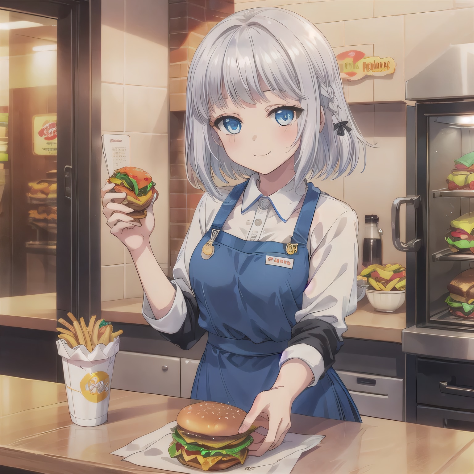 銀髪ボブでクルーの少女 | の人気AIイラスト・グラビア