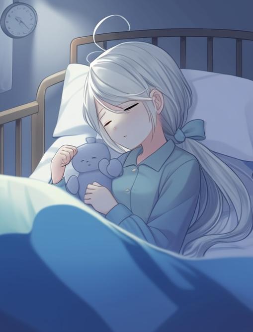 眠る女の子