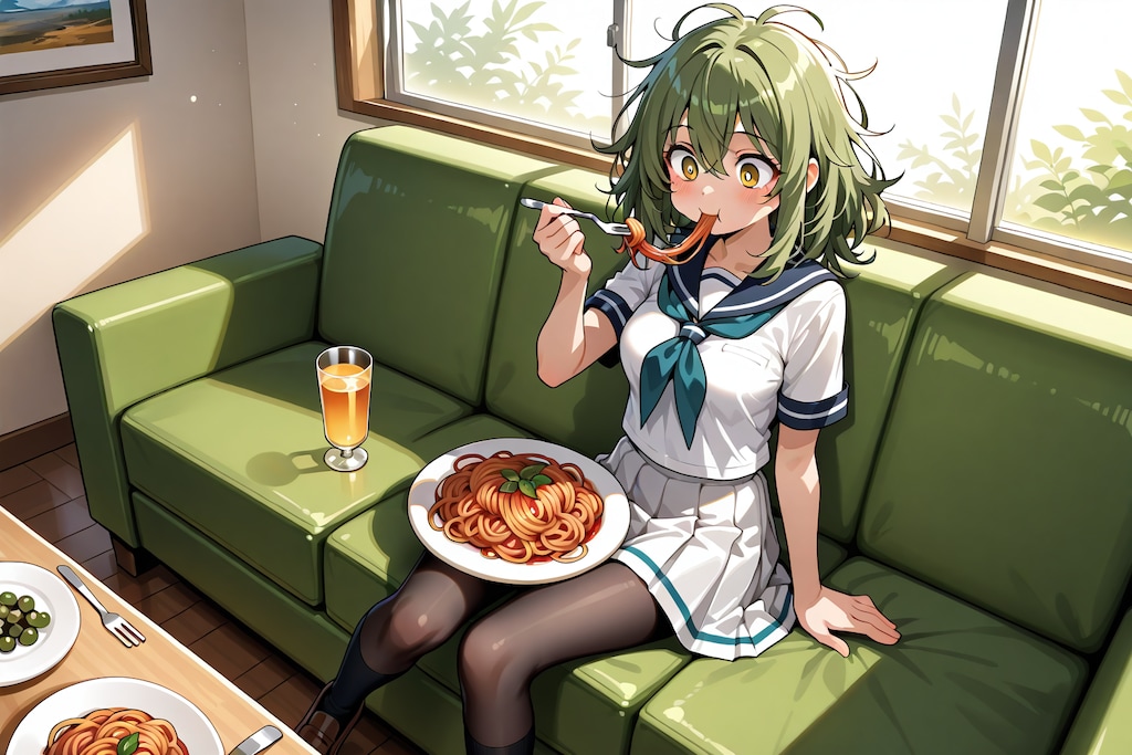 スパゲッティとMESSちゃん