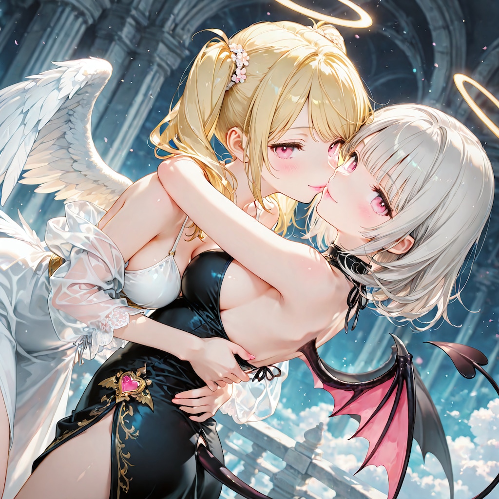 企画トップ絵＋天悪百合キス