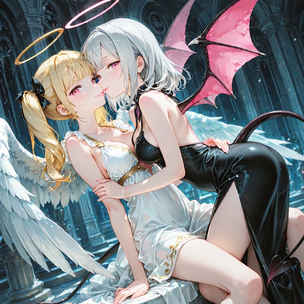 企画トップ絵＋天悪百合キス