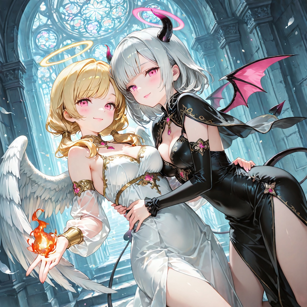 企画トップ絵＋天悪百合キス